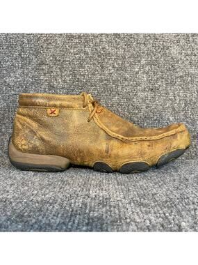 Twisted X Original Chukka Driving Mocs Leather Shoes Ankle Boots Brown Mens 9M